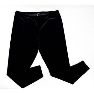 Eileen Fisher Leggings Womens Large Black Velvet Stretch Pull On Pants R17VSY